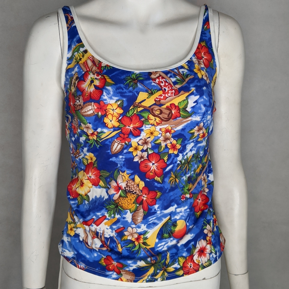 Hawaiian Surfer Tropical Tankini Floral Beach